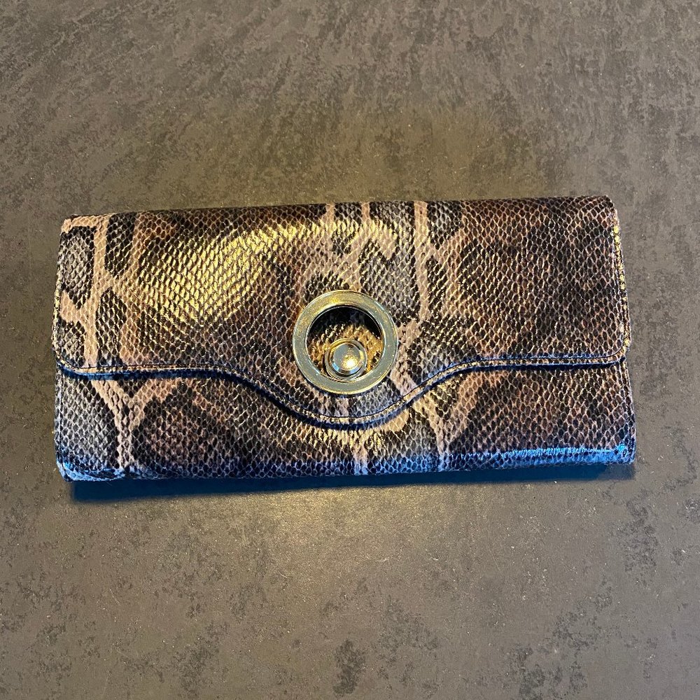 Faux Python Clutch from The Limited